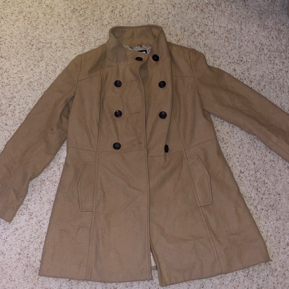 Tan Pea Coat - Picture 1 of 2